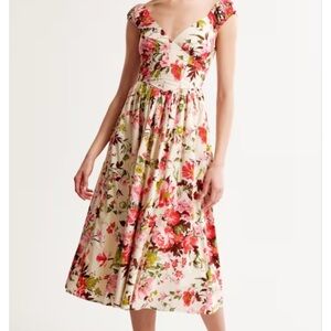 A&F Floral Print Midi Dress